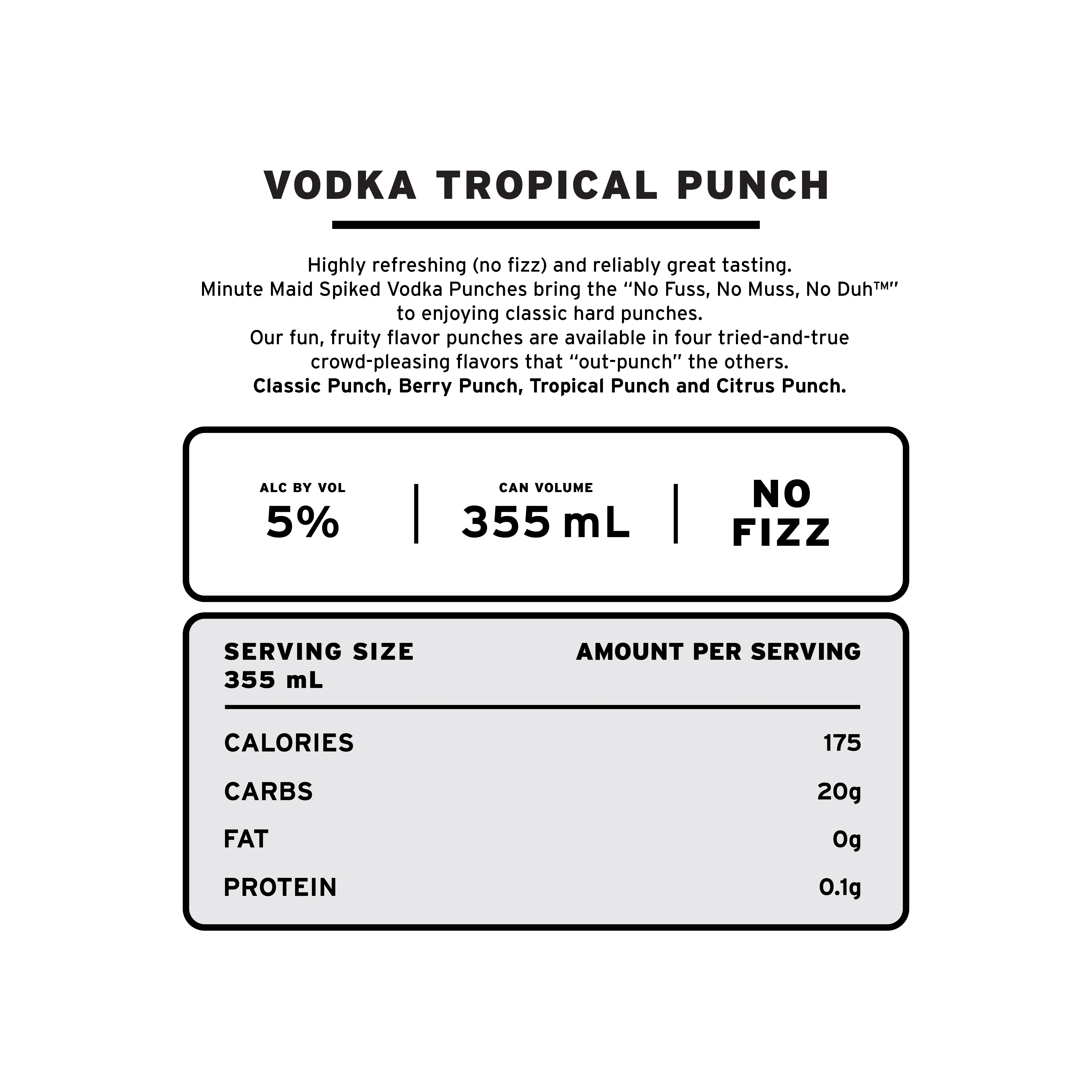tropical punch nutrition